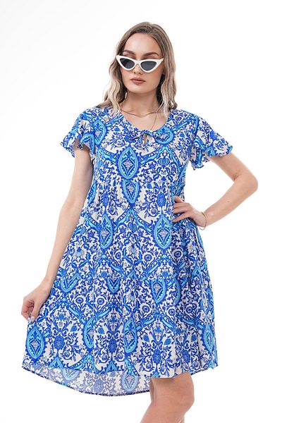 ŞİMAL Rochie de damă cu guler cu imprimeu floral și detaliu din dantelă 250097   -