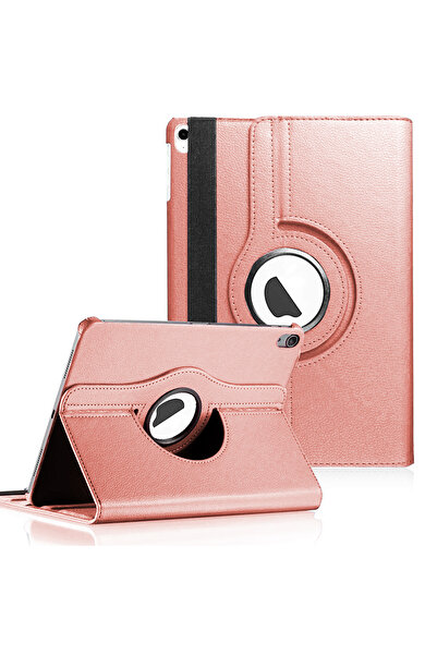 Microsonic Apple iPad 11.Nesil 2025 Kılıf (A3354-A3355) 360 Rotating Stand Deri Rose Gold