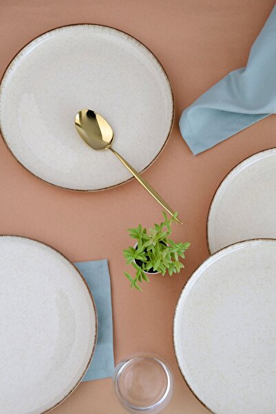 Kütahya Porselen Moderna Cake Plate Cinnamon 21cm 2 Pcs