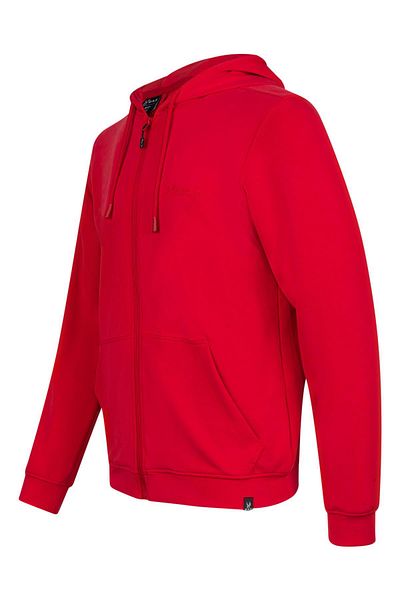 2AS Hooded Red Center Sweatshirt Full Zip