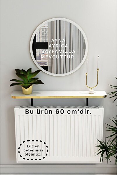 TALAŞTOZUM Beyaz Gold Pvc Petek Üstü Tak Çıkar, Uçan Raf & Dresuar Duvar Mont...