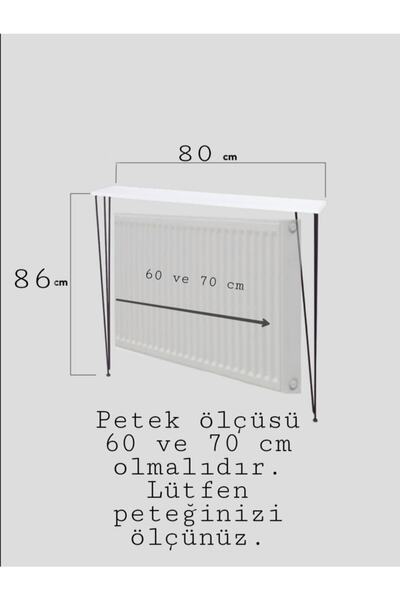 TALAŞTOZUM Siyah Raf -Petek Üstü Dresuar 80cm (60ve 70 cm Petek İçindir)