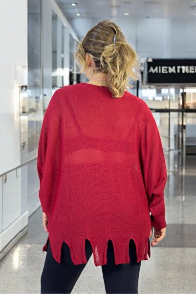 yagmurberen KELEBEK DESENLİ KAYIK YAKA CEPLİ PÜSKÜL DETAY BÜYÜK BEDEN İTALYAN MERSERİZE BLUZ KAZAK.