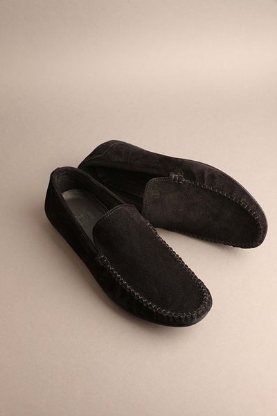Gondol Loafer clasic pentru bărbați - piele naturală neagră 41 ttx.239