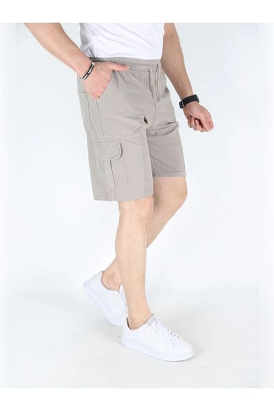 BEYAZTOPTAN Men's Hambez 100% Linen Commando Pocket Shorts