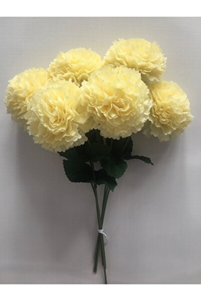 çiçek mariya Yapay Çiçek 5 Adet Dal Çiçeği Limon Rengi #karanfıl -kasımpatı- Gül -şakayık