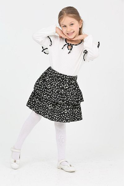 ANGELOS GIRLS Girl's 2-Piece Dress with Wrap Skirt and Blouse (Skirt+Blouse) 12189