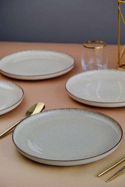 Kütahya Porselen Moderna Cake Plate Cinnamon 21cm 2 Pcs