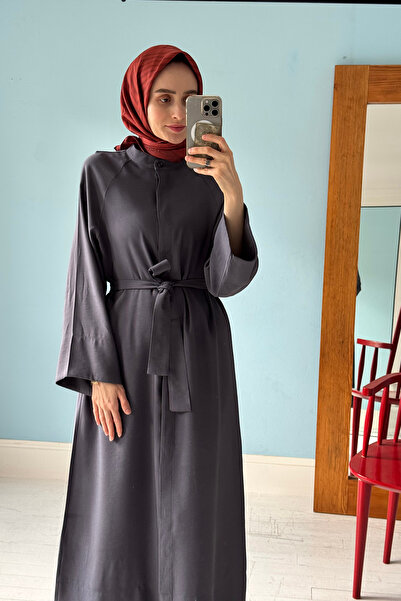 Mevra Ferace Modal Elbise İndigo