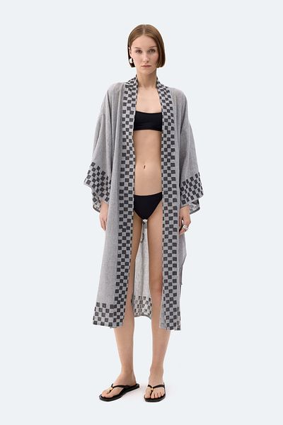 İKİKIZ Checker Pattern Kimono