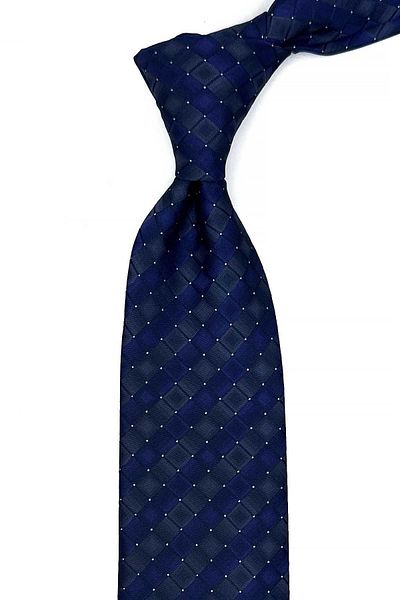 Kravatkolik Smoked - Classic Tie with Parliament Square Pattern Handkerchief Kk13173