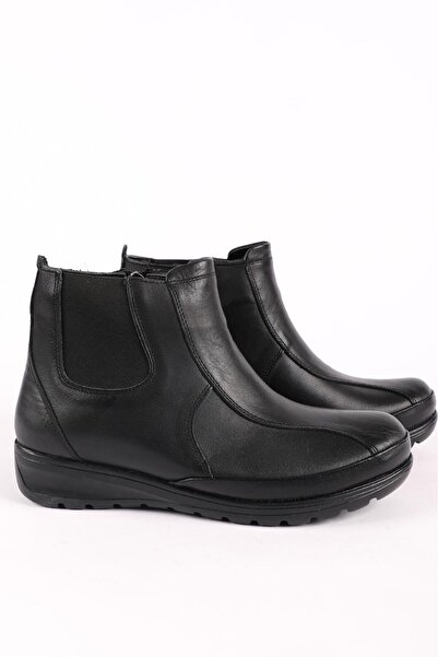 Hayati Arman Women's Genuine Leather Comfort Boots Black