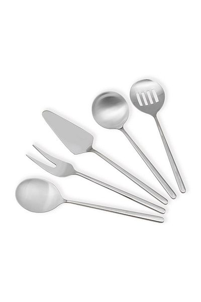 The Mia Silver 5 Piece Giallo Service Set