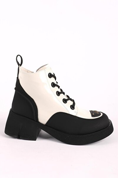 Hayati Arman Women's Zipper Detailed Sports Boots White