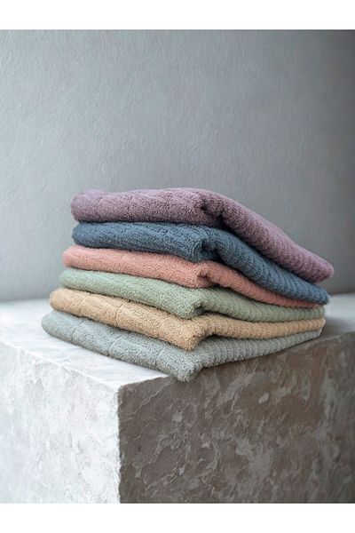 Shopyteks Σετ 6 πετσετών χεριών & προσώπου Jacquard 50x90 cm