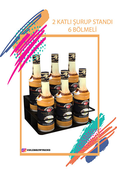 COLD BREW TREND by uğur cadırcı ŞURUP SOS STANDI METAL - 2 KATLI 6 BÖLMELİ