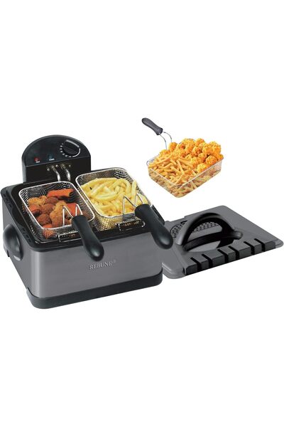 rebune مقلاة زيت كهربائية ريبون 4 لتر، 2000 واط RE-11-062