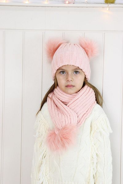 MiaBaby Детски и бебешки комплект шал и шапка