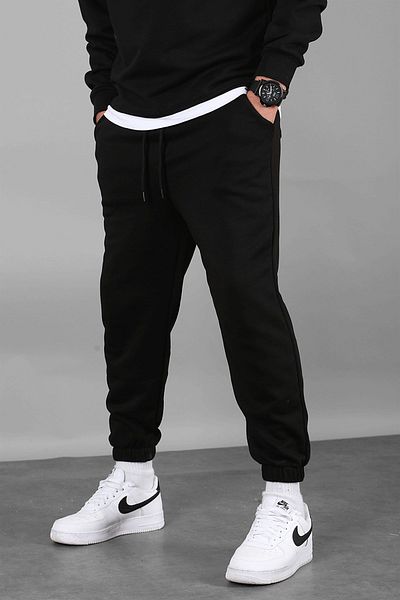 ruNadeS Men's Three Thread Sweatpants with Elastic Cuffs