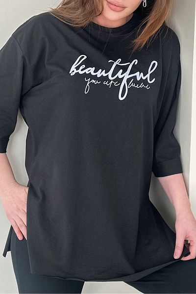 Gizce Beautiful Black T-Shirt