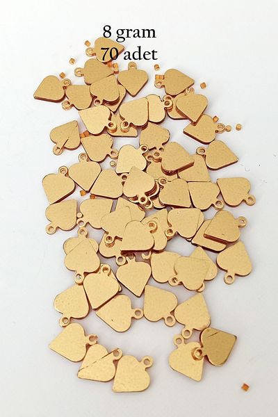 STUMBANNG Oya Evening Dress Bracelet Necklace Plexi Metallic Plastic Sequins Gold Color 8 Gram 70 Pieces - Bnc494