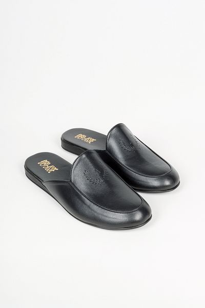 DEPASSE Black Men's Home Guest Dowry Bundle and Groom Slippers