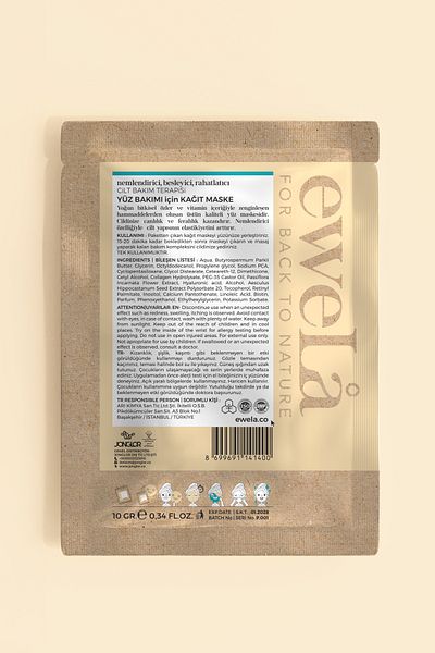 eweLa Sheet Mask for Face Care - Moisturizing and Nourishing Care Therapy