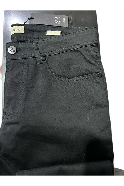 SÜVARİ Slim Fit Stripe Patterned 85% Cotton Thin Linen Trousers