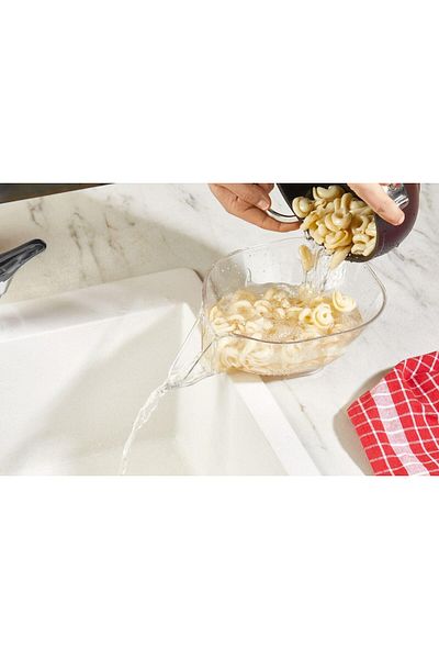 Hayveys home Oval Perforated Sink Strainer Vegetable Fruit Pasta Legume Washing Strainer