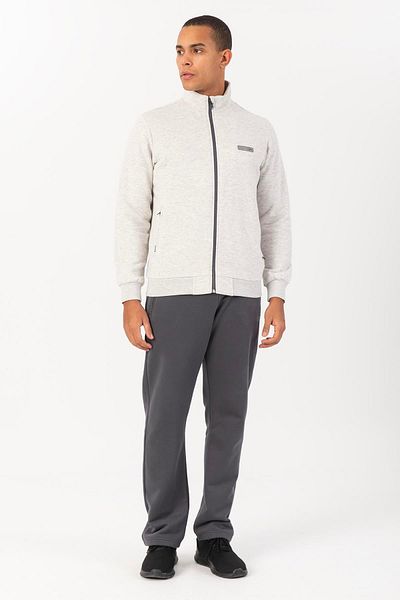 MARATON Comfort Men's Stand Collar Straight Leg Raglan Sleeve Ecru Tracksuit Set 21848