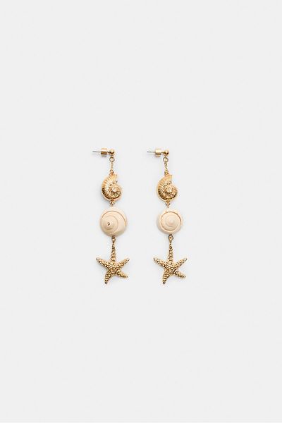 Stradivarius Under the sea dangle earrings