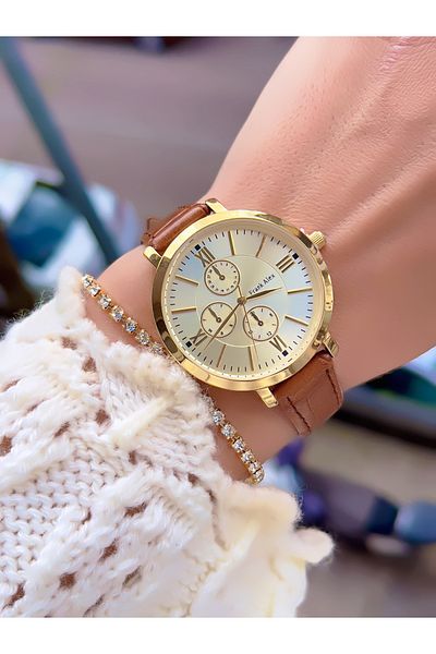 Frank Alex Gülşen Koltuk - Roman Leather Cord Watch and Bracelet Shape Gift
