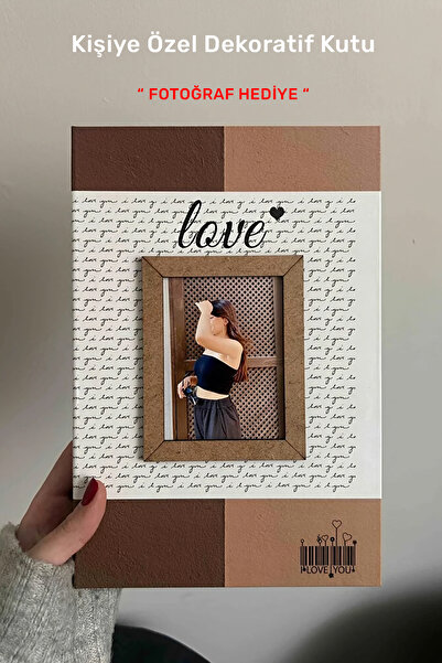Bytwo Kişiye Özel Çerçeveli Dekoratif Kutu - Kitap Görünümlü Kutu - Fotoğraf ...