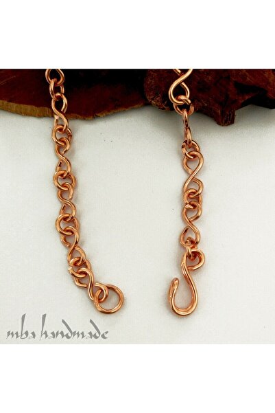 mba handmade jewelry El Yapımı Saf Bakır Zincir 80 cm