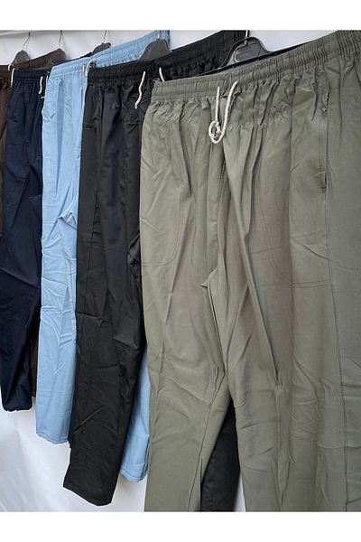 balal giyim Elasticated Baggy Pants Side Pockets Zip Mixed Color 3 Pack Business Tie Garden Prayer Pants