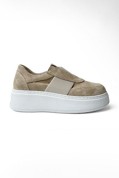 RABU Pantofi sport casual pentru femei, din piele intoarsa, 100% din piele naturala