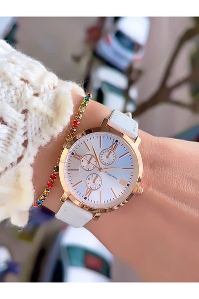 Frank Alex Gülşen Koltuk - Roman Leather Cord Watch and Bracelet Shape Gift