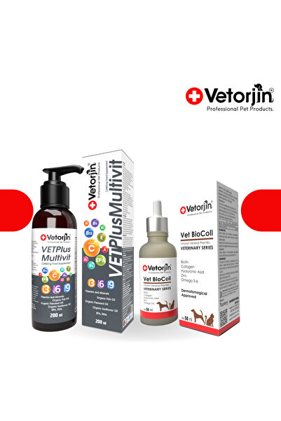 Vetorjin Kedi Multivitamin Katkılı Norveç Somon Yağı 200 ML+ Biotin Collagen ...