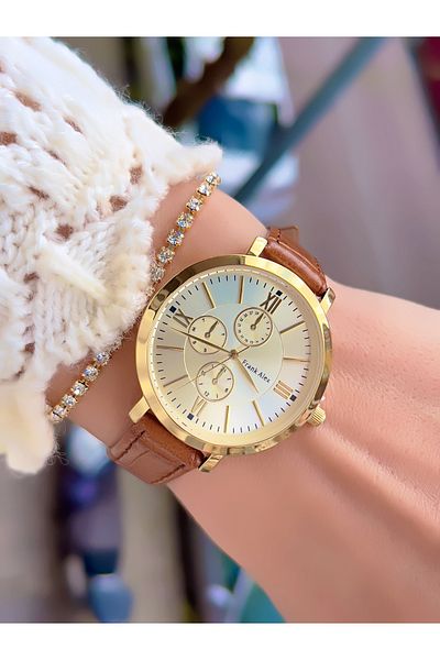 Frank Alex Gülşen Koltuk - Roman Leather Cord Watch and Bracelet Shape Gift