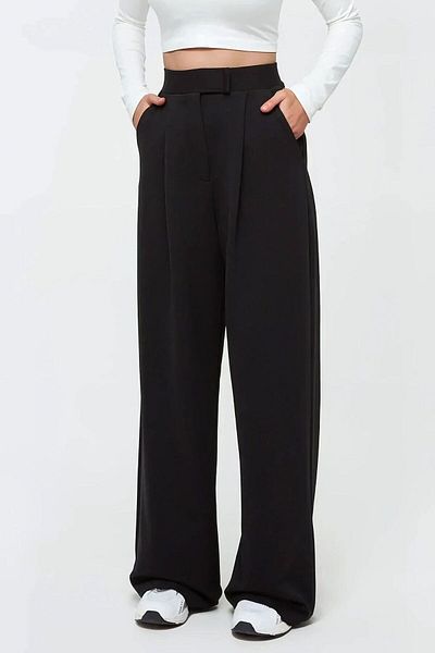 Hiccup Παντελόνι Palazzo Crepe με ψηλόμεσο Lycra Velcro