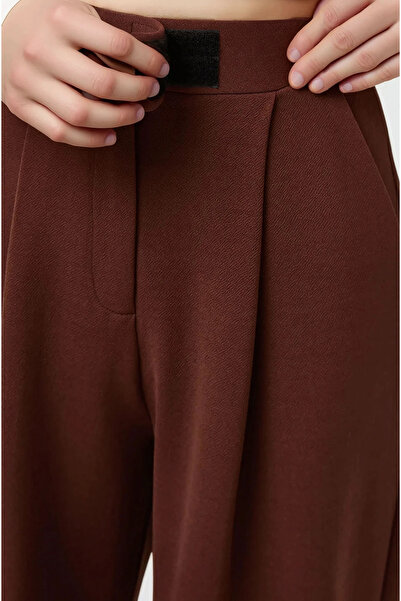 Hiccup Панталони от креп Palazzo с висока талия, ликра и велкро