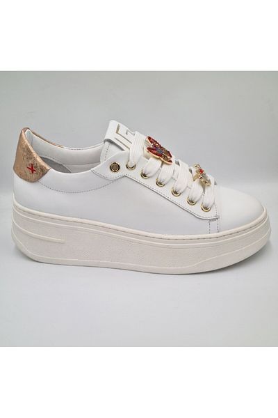 Greyder 59273 Λευκό Χρώμα Γνήσιο Δέρμα Χοντρή Σόλα (5cm) Γυναικεία Αθλητικά Παπούτσια
