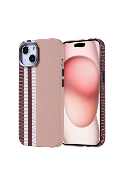 halkhouse iPhone 15 Kılıf Magsafe Özellikli Kamera Korumalı Karbon Fiber Neks...