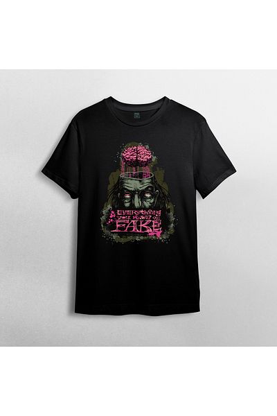 Pixxa Τα πάντα που ξέρετε είναι ψεύτικα - Septic Unisex 100% Cotton Crew Neck T-Shirt Model 1
