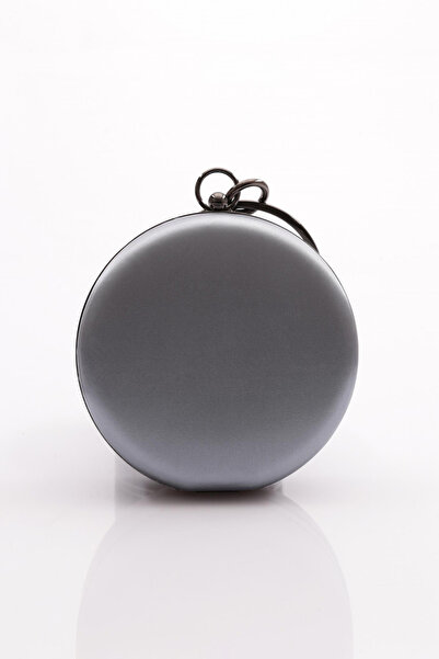 DGN Geantă portofoliu rochie de seară pentru femei, satin platină 36103152