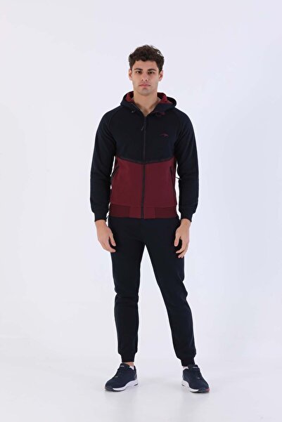 MARATON Comfort Men's Hooded Navy Blue Tracksuit Set