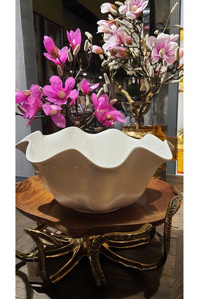 Mikasa Moor وعاء بورسلين أبيض 37x15 سم