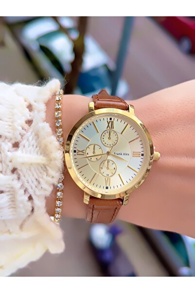 Frank Alex Gülşen Koltuk - Roman Leather Cord Watch and Bracelet Shape Gift