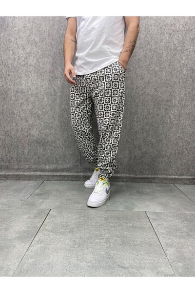 FıttingRoom Patterned Jogger with Elastic Waist and Legs