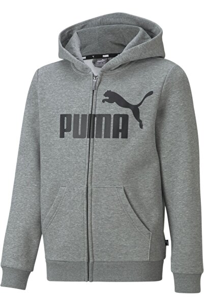 Puma Essentials Big Logo Hoodie Youth με πλήρες φερμουάρ